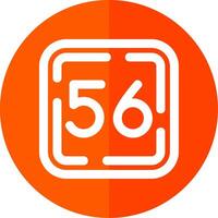 Fifty Six Line Red Circle Icon vector