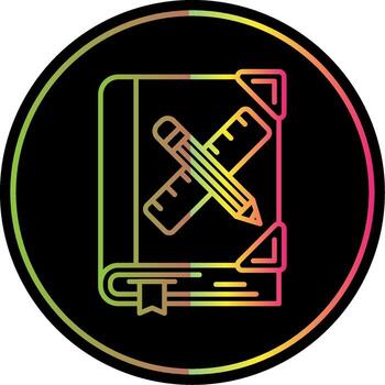 Art book Line Gradient Due Color Icon vector