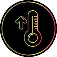 alto temperatura línea degradado debido color icono vector