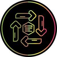 Infographic elements Line Gradient Due Color Icon vector