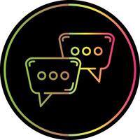 Speech bubbles Line Gradient Due Color Icon vector