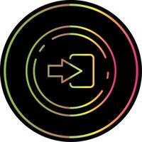 Log in Line Gradient Due Color Icon vector