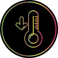 Low temperature Line Gradient Due Color Icon vector