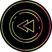 Fast forward Line Gradient Due Color Icon vector