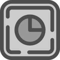 Pie chart Line Filled Greyscale Icon vector