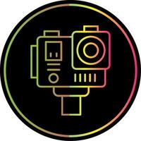 Action camera Line Gradient Due Color Icon vector