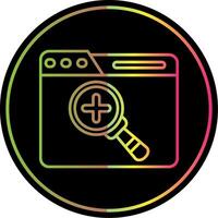 Zoom in Line Gradient Due Color Icon vector