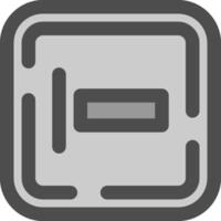 Right align Line Filled Greyscale Icon vector