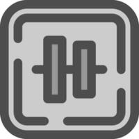 Vertical alignment Line Filled Greyscale Icon vector