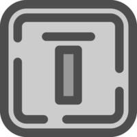 Top alignment Line Filled Greyscale Icon vector