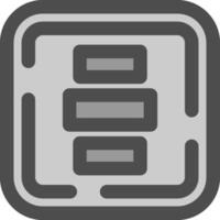 Horizontal Alignment Line Filled Greyscale Icon vector