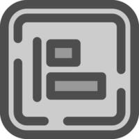 Right align Line Filled Greyscale Icon vector