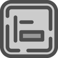 Left alignment Line Filled Greyscale Icon vector