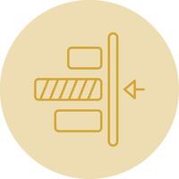 Right alignment Line Yellow Circle Icon vector