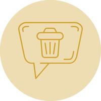 Delete message Line Yellow Circle Icon vector