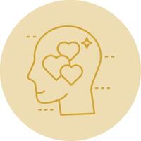 In love Line Yellow Circle Icon vector