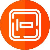 Left allignment Line Red Circle Icon vector