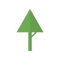 Green Tree Simple Flat Icon. Suitable for infographics, books, banners and other designs vector
