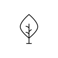 Park Tree Vector Sign. Perfect for web sites, books, stores, shops. Editable stroke in minimalistic outline style