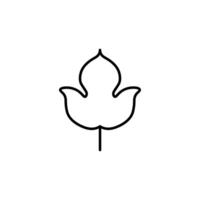 Leaf Illustration Drawn with Thin Line. Perfect for design, infographics, web sites, apps vector