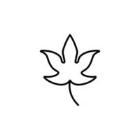 Leaf Monoline Icon. Perfect for design, infographics, web sites, apps vector