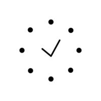 Clock Vector Line Icon. Suitable for books, stores, shops. Editable stroke in minimalistic outline style. Symbol for design