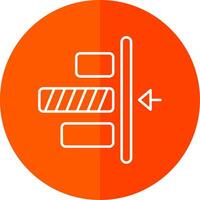 Right alignment Line Red Circle Icon vector