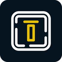 Top alignment Line Yellow White Icon vector