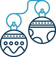 Jingle bell Line Blue Two Color Icon vector