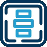 Horizontal Alignment Line Blue Two Color Icon vector