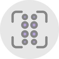 Reorder dots vertical Line Filled Light Circle Icon vector