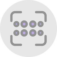 Reorder dots horizontal Line Filled Light Circle Icon vector