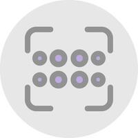 Reorder dots horizontal Line Filled Light Circle Icon vector