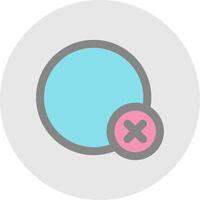 Delete circle Line Filled Light Circle Icon vector