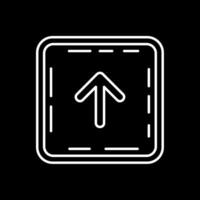 Up arrow Line Inverted Icon vector