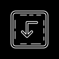 Turn down Line Inverted Icon vector