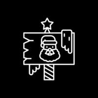 North pole Line Inverted Icon vector