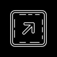 Up right arrow Line Inverted Icon vector