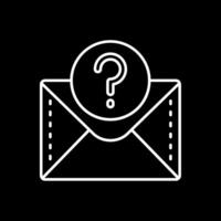 Question mark Line Inverted Icon vector