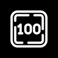 One Hundred Line Inverted Icon vector