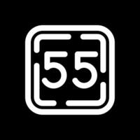 Fifty Five Line Inverted Icon vector