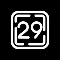 Twenty Nine Line Inverted Icon vector