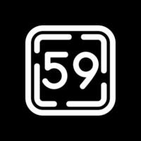 Fifty Nine Line Inverted Icon vector