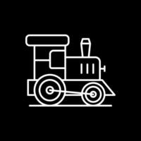 línea de tren de juguete icono invertido vector