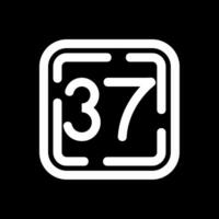 Thirty Seven Line Inverted Icon vector