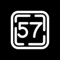 Fifty Seven Line Inverted Icon vector