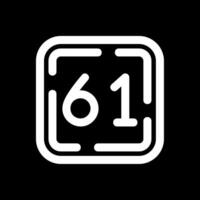 Sixty One Line Inverted Icon vector