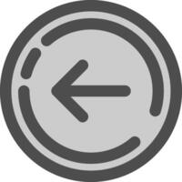 Right arrow Line Filled Greyscale Icon vector