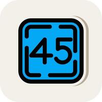 Forty Five Line Filled White Shadow Icon vector