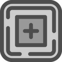 Add item Line Filled Greyscale Icon vector
